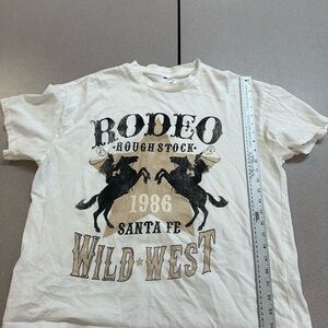 H&M White Rodeo Graphic Tee